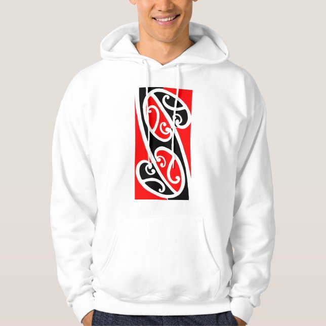 Veste À Capuche Motif maori 2 de Kowhaiwhai (Devant)