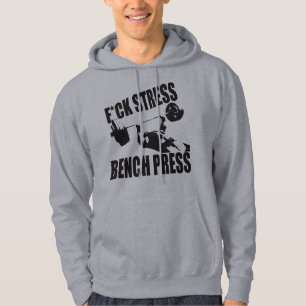 Veste À Capuche Motivation de levage - Stress F*CK, Appuie-banc