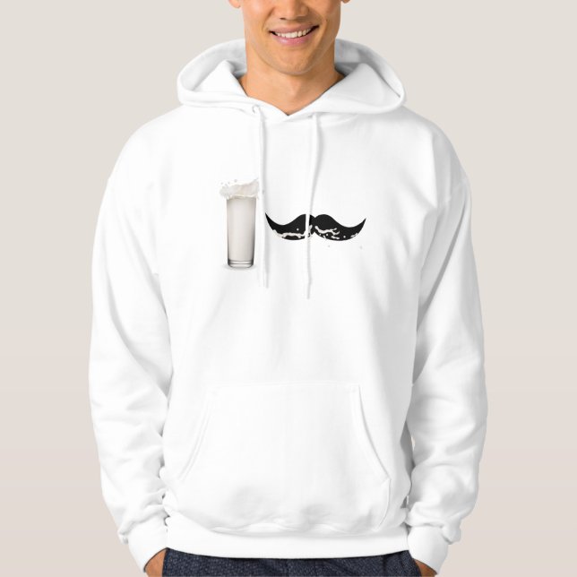 Veste À Capuche Moustache de lait (Devant)
