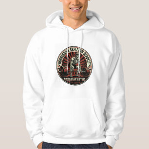 Veste À Capuche Muscular Skeleton Deadlift Powerlifting Aggressi