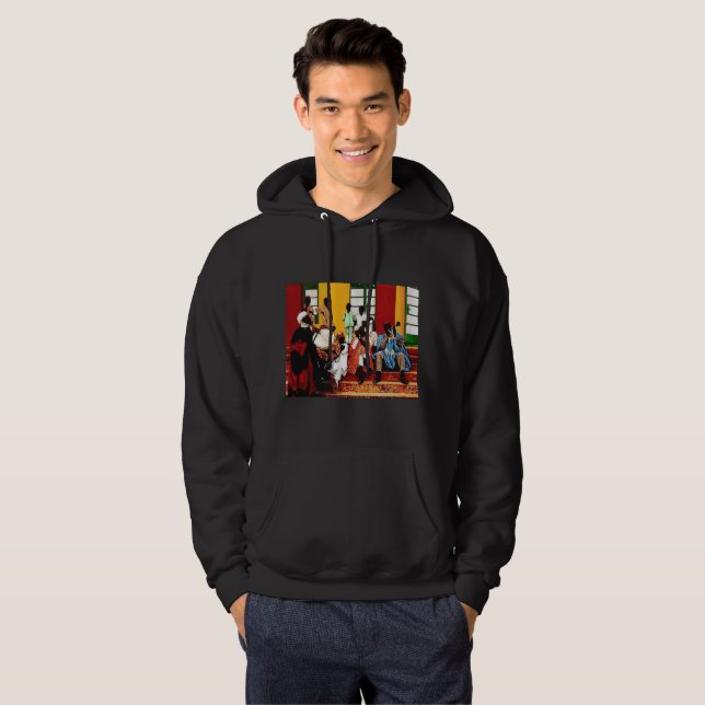 Veste À Capuche Musiciens de Hausa sans texte (Devant entier)