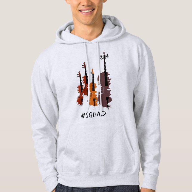 Veste À Capuche Musique personnalisée de peloton de ficelles (Devant)