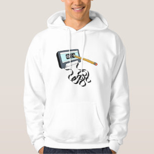 Veste À Capuche Musique Vintage 80s 90s Avec Un Crayon Qui Remonte