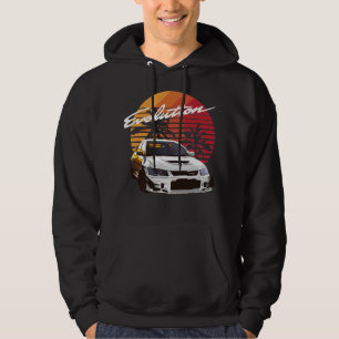 Veste À Capuche Musique Vintage Retro Mitsubishi Evolution Evo Sum