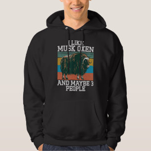 Veste À Capuche Musk Oxen Retro Musk Ox Arctic Animal Umingmak Ala
