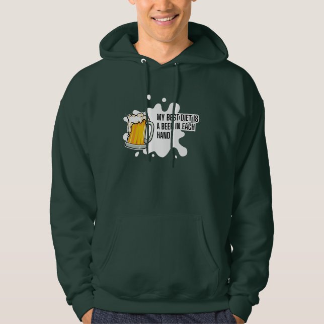 Veste À Capuche My Best Diet Is A Beer – Funny Drinking Gift (Devant)
