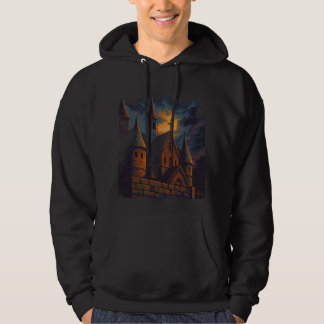 Veste À Capuche Mystic Gothic Castle Under Moonlight