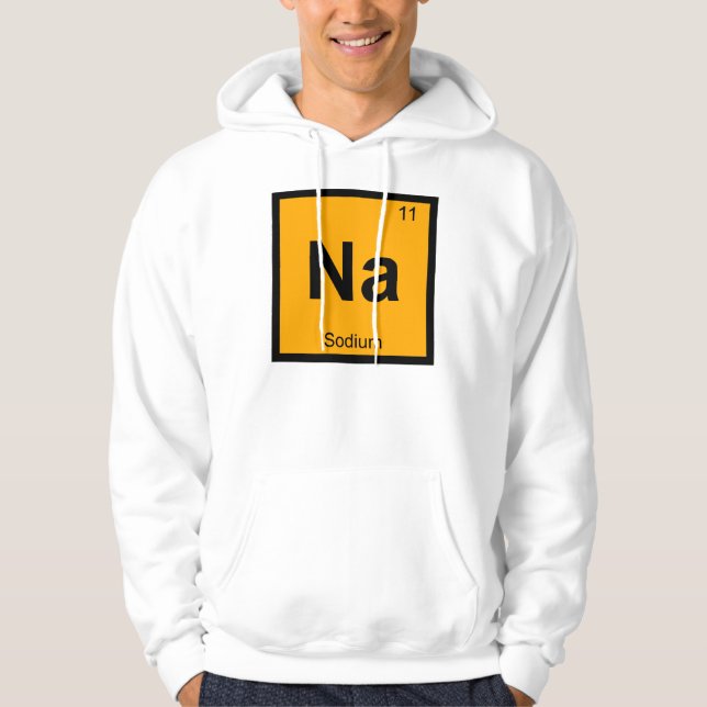 Veste À Capuche Na - Symbole périodique de la chimie du sodium (Devant)