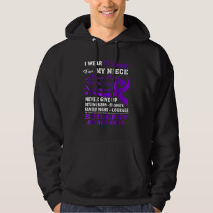 Veste À Capuche N'Abandonne Jamais L'Épilepsie Porte Violet Pour M