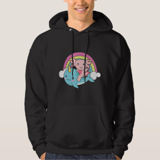 Veste À Capuche Narwhal mignon Axolotl Océan Unicorn Kawaii Narwha
