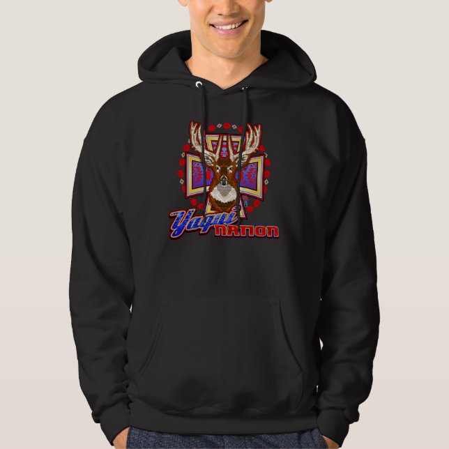Veste À Capuche nation de conception de cerfs communs de yaqui (Devant)