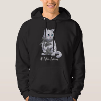 Veste À Capuche National Aphasia Awareness Month Gray Ribbon Cute