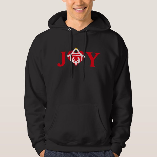 Veste À Capuche Nativité Noël Joy Jesus Christian Religion (Devant)