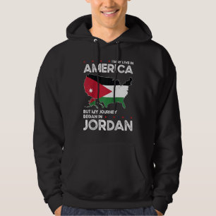 Veste À Capuche Né Jordanien Jordanie Amérique USA Citoyenneté Rag