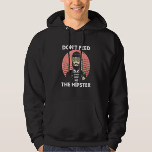 Veste À Capuche Ne Pas Nourrir Le Hipster Vintage Hippies Moustach