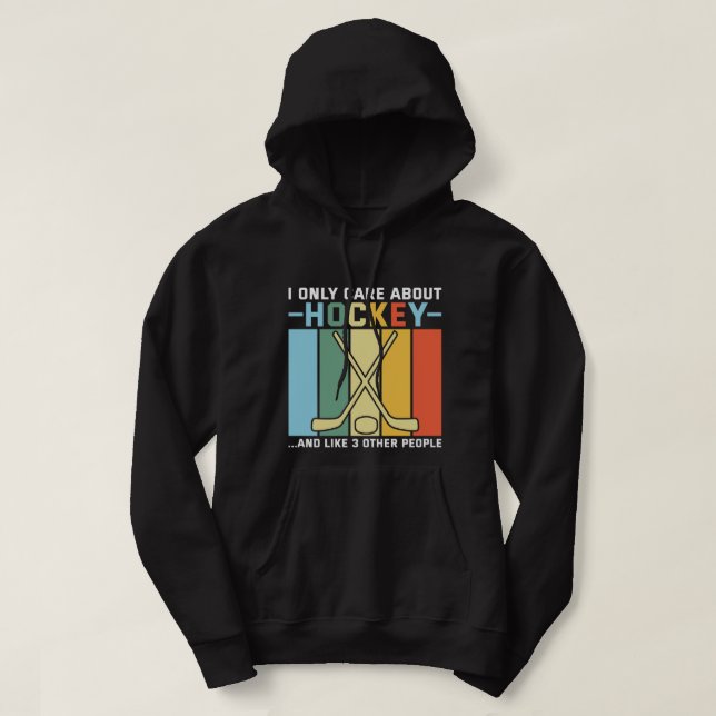 Veste À Capuche Ne se soucient que du hockey (Design devant)