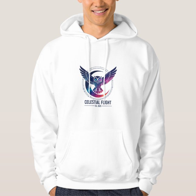 Veste À Capuche Neon Gradient Wolf Phoenix Owl Art (Devant)