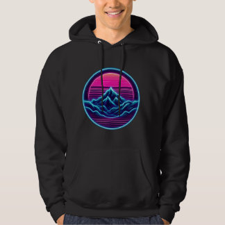 Veste À Capuche Neon Mountain Circle - Chemise Aventure Rétro