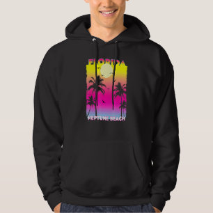 Veste À Capuche Neptune Beach Floride Fl Coucher Vintage Été