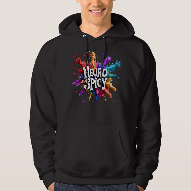 Veste À Capuche NEUROSPICY neurodiversity autism adhd dyslexia (Devant)