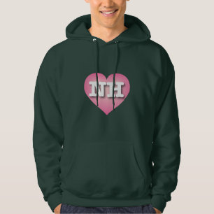 Veste À Capuche New Hampshire Pink Fade Heart - J'aime NH
