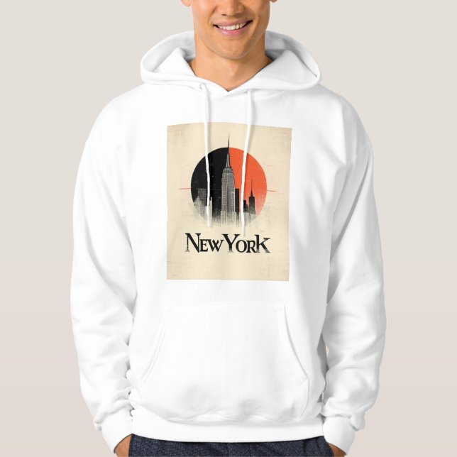Veste À Capuche New York Limited Edition - 1960s Style Graphic (Devant)