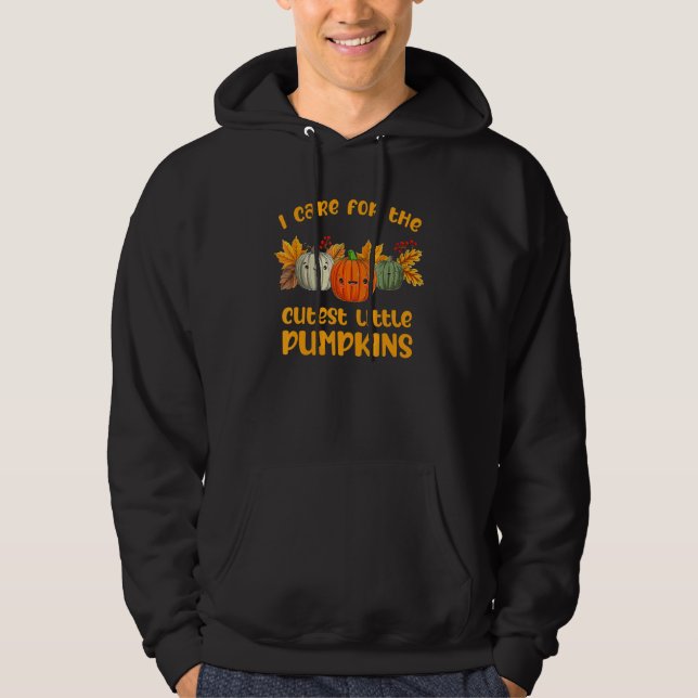 Veste À Capuche NICU Nurse Neonatal Cutest Little Pumpkins Fall Th (Devant)