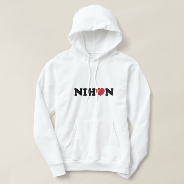 Veste À Capuche Nihon Coeur d'amour (Design devant)