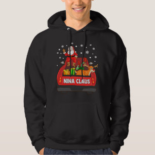 Veste À Capuche Nina Claus Camion Rouge Père Noël Reindeer Elf Noë