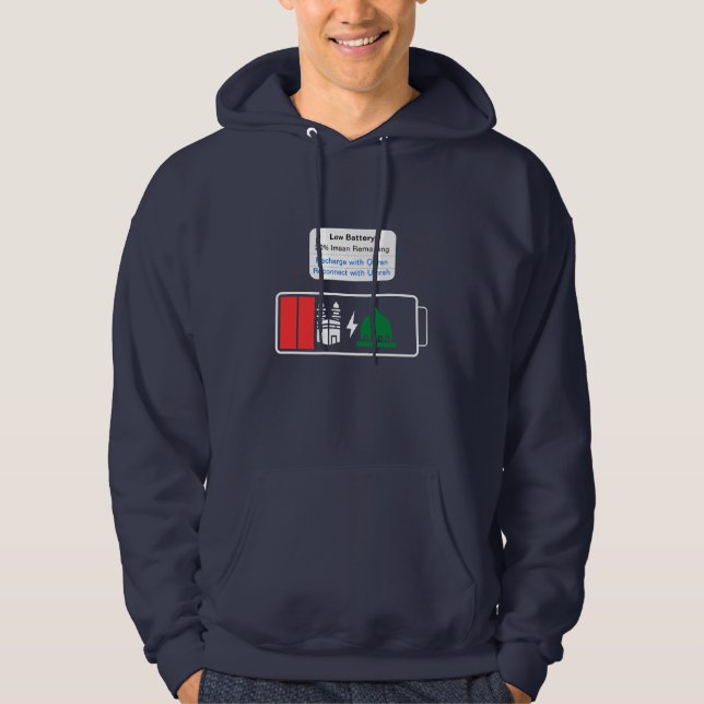 Veste À Capuche Niveau de batterie faible – 20 % restant | Personn (Devant)