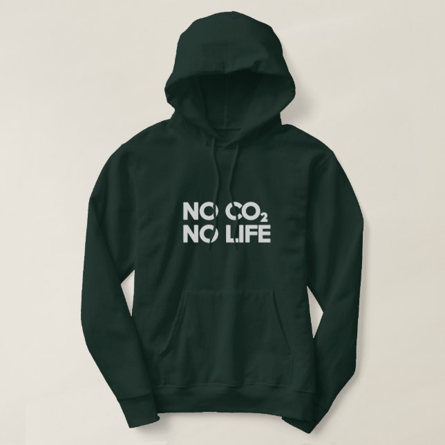 VESTE À CAPUCHE NO CO2 PAS DE VIE (Design devant)