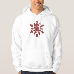Veste À Capuche Noël 1 : Chemise à flocon rouge foncé