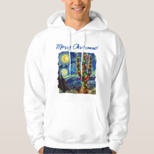 Veste À Capuche Noël dans le désert Sud-Ouest Saguaro Cactus