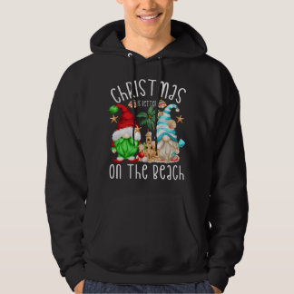 Veste À Capuche Noël De Noël Gnome Motif Noël Sur La Plage