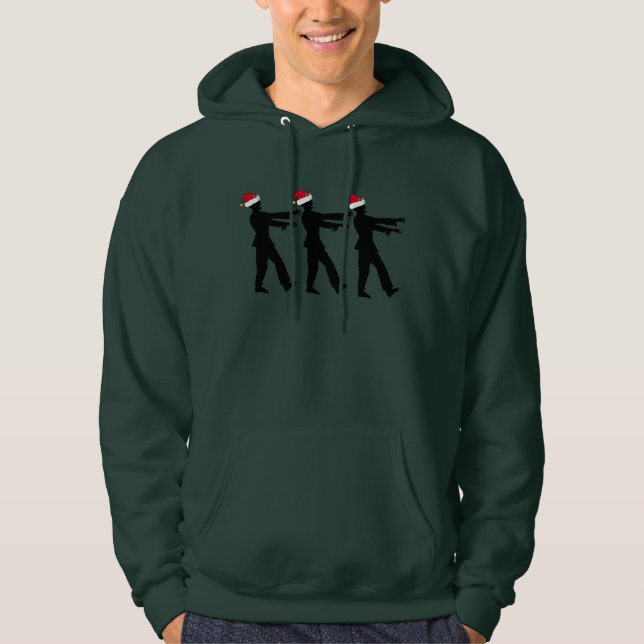 Veste À Capuche Noël de Zombie Père Noël (Devant)