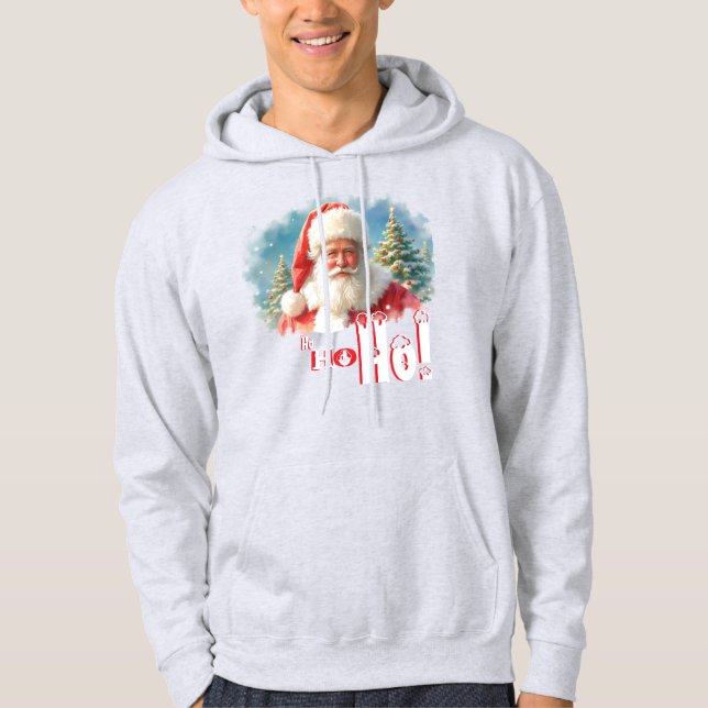 Veste À Capuche Noël des hommes joyeux (Devant)