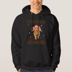 Veste À Capuche Noël Doux moche Lumières de Noël Poodle Chien Aime