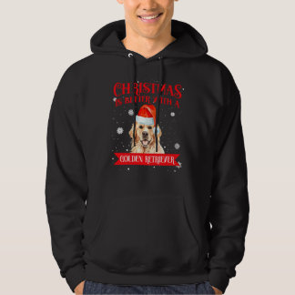 Veste À Capuche Noël Est Meilleur Avec Un Chien Rétriateur D'Or