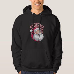 Veste À Capuche Noël vintage Retro Pink Père Noël