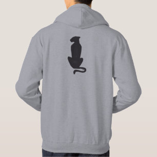 Veste À Capuche Noir Chat Silhouette hommes à capuche gris sweatsh