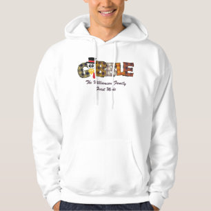 Veste À Capuche Nom correspondant Thanksgiving Couple Turquie Gobb