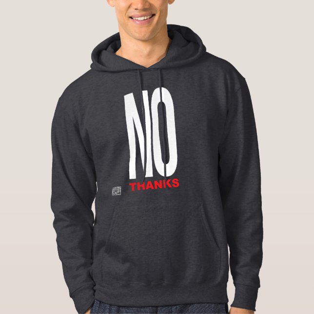 Veste À Capuche Non merci noir (Devant)