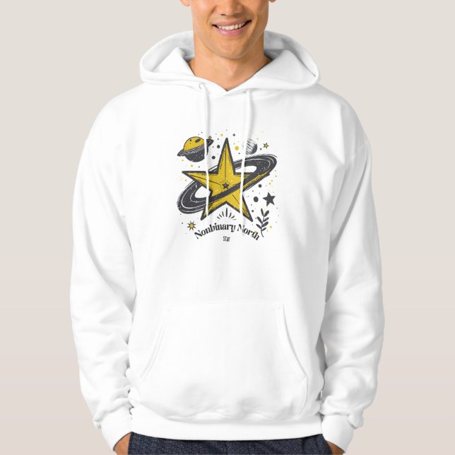 Veste À Capuche Nonbinary North Star– LGBTQ Camping Pride (Devant)