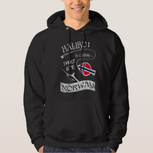 Veste À Capuche Norway Fishing Tour Halibut Is Calling I Must Go T