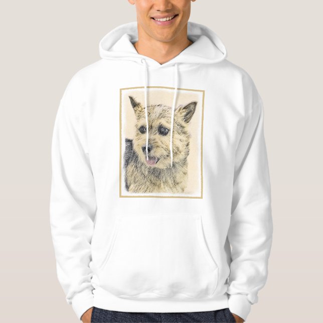 Veste À Capuche Norwich Terrier Peinture - Cute Original Chien Art (Devant)