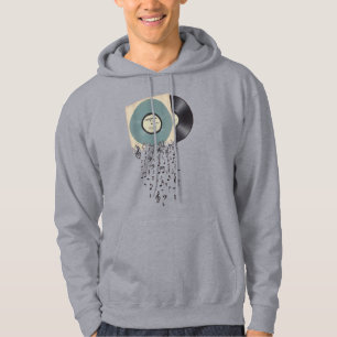 Veste À Capuche Notes de musique sur un disque vinyle
