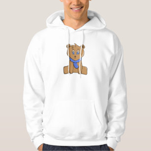 Veste À Capuche Nounours portant une écharpe bleue