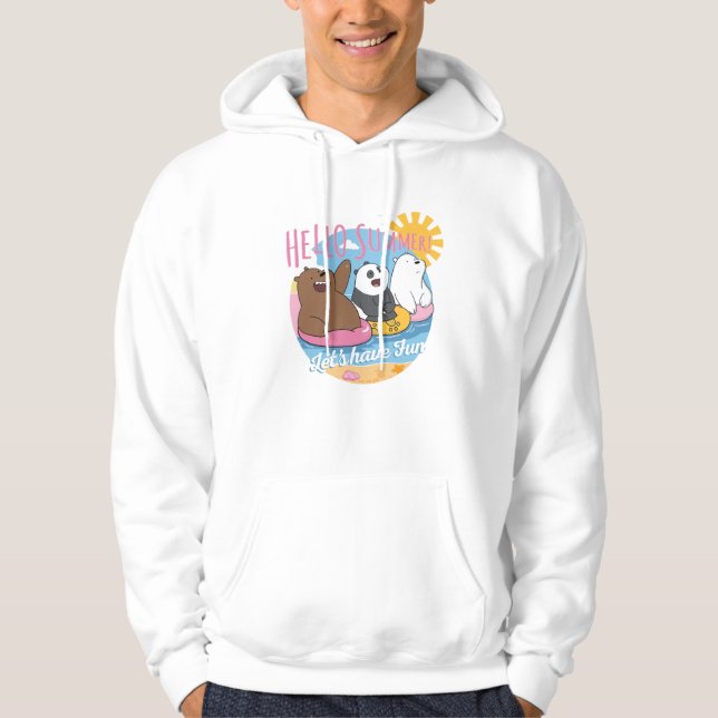 Veste À Capuche Nous Ours Nus - Bonjour été! Amusons-nous (Devant)