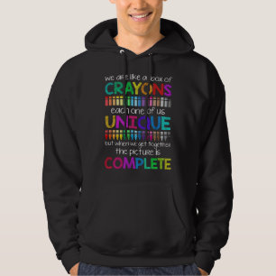 Veste À Capuche Nous sommes comme une boîte de crayons de couleur
