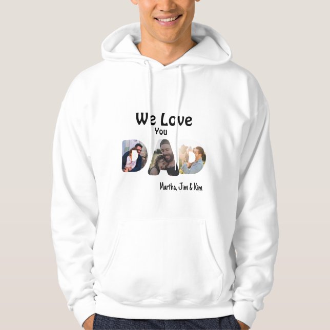 Veste À Capuche Nous t'aimons papa (Devant)